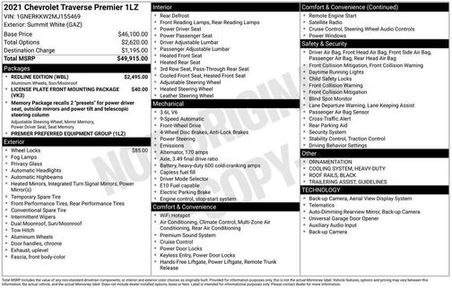 2021 Chevrolet Traverse Premier