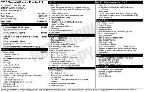 2020 Chevrolet Equinox Premier w/2LZ