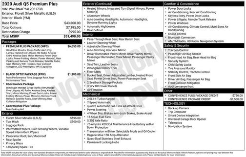 2020 Audi Q5 40 Premium Plus