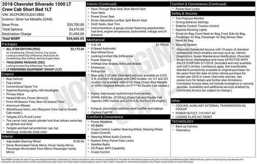2018 Chevrolet Silverado 1500 1LT