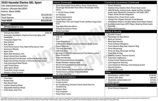 2025 Hyundai ELANTRA SEL Sport