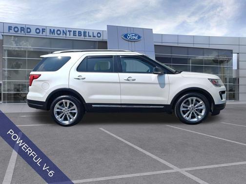 White Platinum Clearcoat Metallic 2019 Ford Explorer XLT
