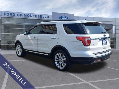 White Platinum Clearcoat Metallic 2019 Ford Explorer XLT