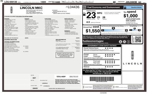 2018 Lincoln MKC Select