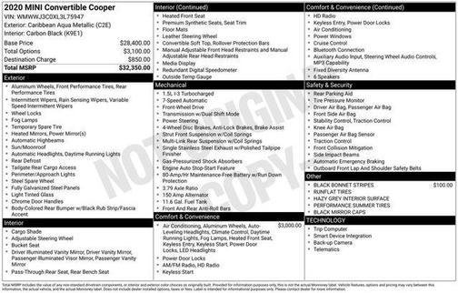 2020 MINI Convertible Cooper