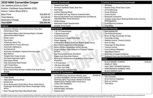 2020 MINI Convertible Cooper