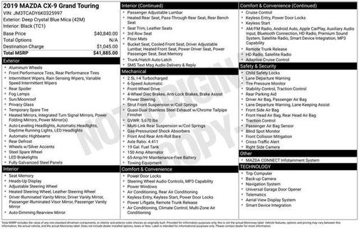 2019 Mazda CX-9 Grand Touring
