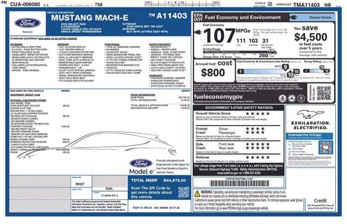 White 2026 Ford Mustang Mach-E Select