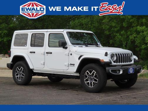 Bright White Clearcoat 2025 Jeep Wrangler 4-Door Sahara 4x4