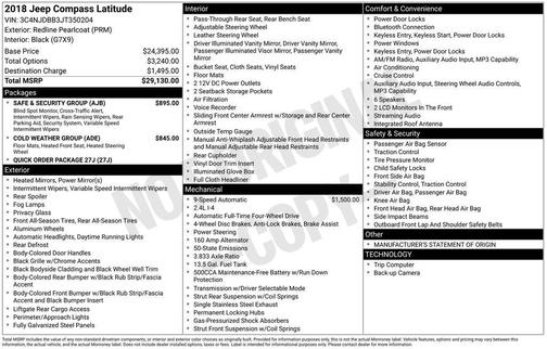 Redline Pearlcoat 2018 Jeep Compass Latitude