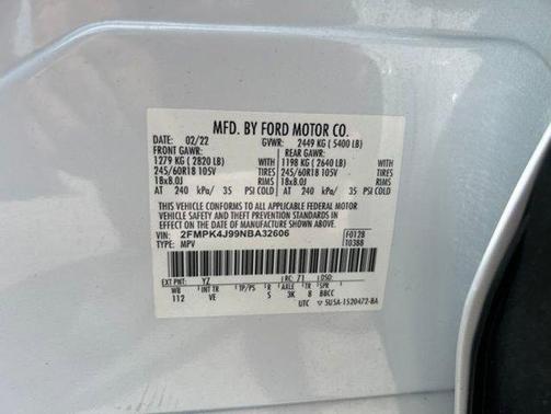 Oxford White 2022 Ford Edge SEL