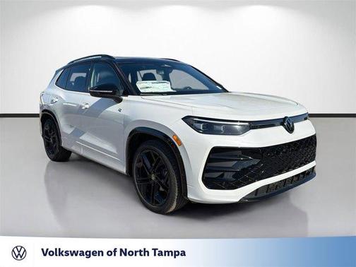 Opal White W/Deep Black Roof 2026 Volkswagen Tiguan 2.0T SE R-Line Black