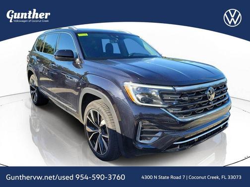 Deep Black Pearl Effect 2024 Volkswagen Atlas 2.0T SEL Premium R-Line