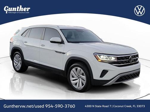 Pure White 2023 Volkswagen Atlas Cross Sport 3.6L V6 SE w/Technology