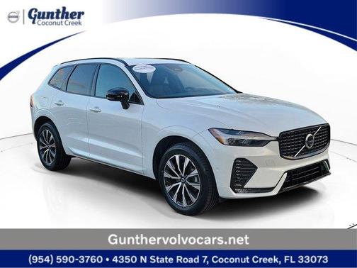 Crystal White 2024 Volvo XC60 B5 Plus Dark Theme