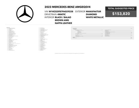 MANUFAKTUR Diamond White Metallic 2023 Mercedes-Benz AMG EQS 4MATIC+