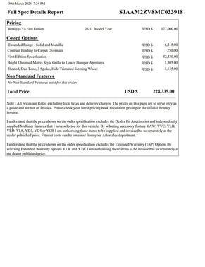 2021 Bentley Bentayga V8