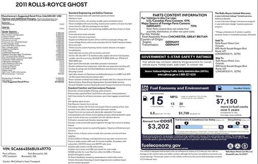 2011 Rolls-Royce Ghost Base