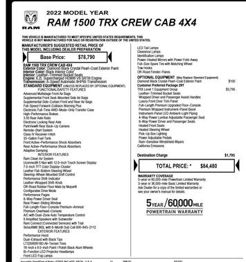 2022 RAM 1500 TRX