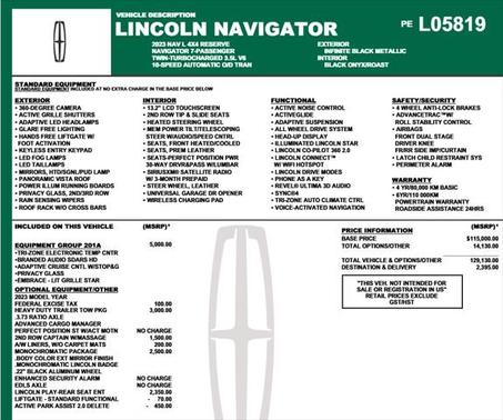 2023 Lincoln Navigator Reserve