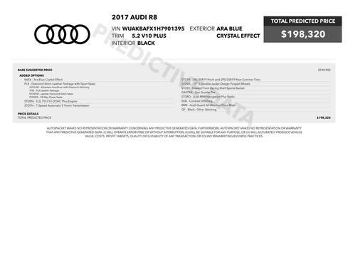 Ara Blue Crystal Effect 2017 Audi R8 5.2 V10 plus