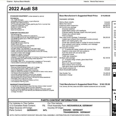 2022 Audi S8 4.0T