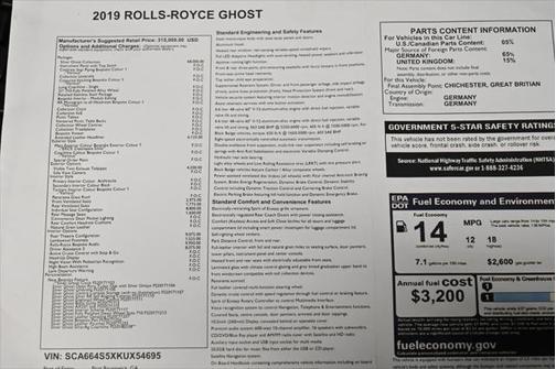 2019 Rolls-Royce Ghost 4D Sedan
