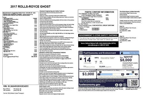 2017 Rolls-Royce Ghost 4D Sedan