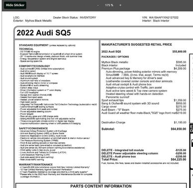 2022 Audi SQ5 3.0T Premium Plus