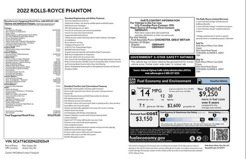 Arctic White 2022 Rolls-Royce Phantom 4D Sedan