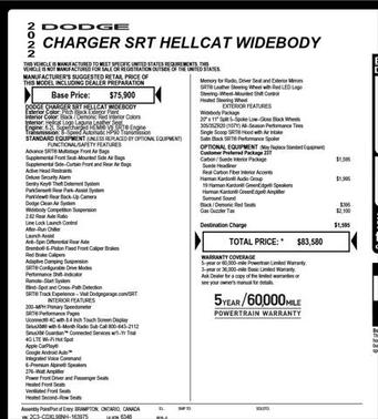 2022 Dodge Charger SRT Hellcat