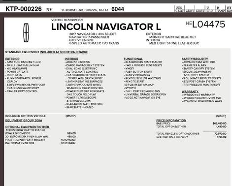 2017 Lincoln Navigator Select