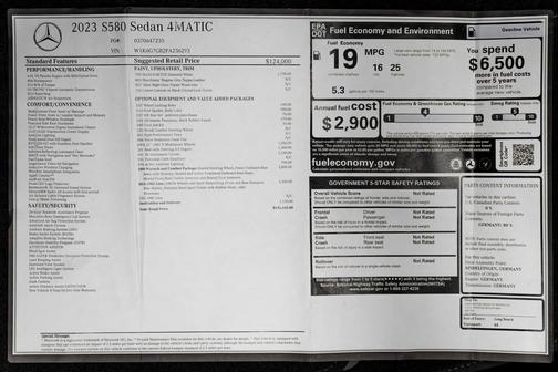 2023 Mercedes-Benz S-Class S 580 4MATIC