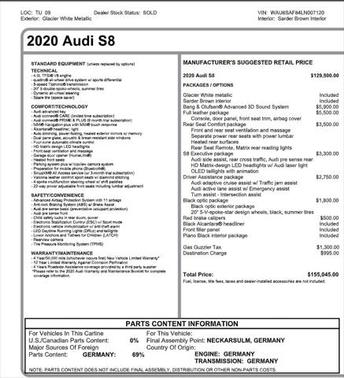 2020 Audi S8 4.0T