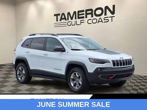 Bright White Clearcoat 2019 Jeep Cherokee Trailhawk Elite