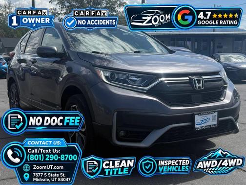 Gray 2022 Honda CR-V AWD EX-L