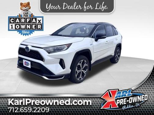 Blizzard Pearl w/Midnight Black Roof 2021 Toyota RAV4 Prime XSE