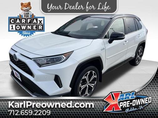 Blizzard Pearl w/Midnight Black Roof 2021 Toyota RAV4 Prime XSE