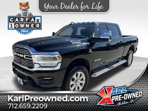 Diamond Black Crystal Pearlcoat 2023 RAM 2500 Laramie Crew Cab 4x4 6'4' Box