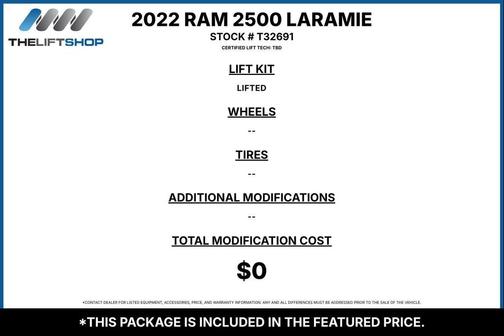 Hydro Blue Pearlcoat 2022 RAM 2500 Laramie Mega Cab 4x4 6'4' Box