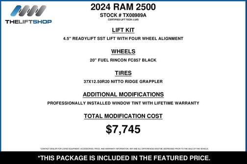 Diamond Black Crystal Pearlcoat 2024 RAM 2500 Big Horn Crew Cab 4x4 6'4' Box