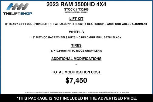 2023 RAM 3500 Limited Mega Cab 4x4 6'4' Box