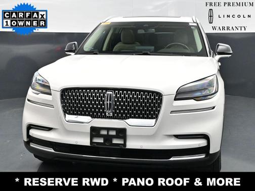 Pristine White Metallic Tri-Coat 2022 Lincoln Aviator Reserve
