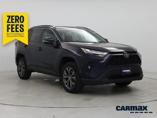 Blue 2022 Toyota RAV4 Hybrid XLE Premium