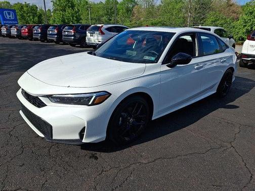 Platinum White 2026 Honda Civic Hybrid Sport