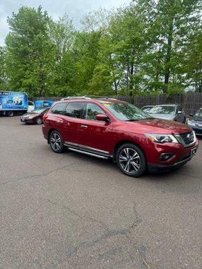 Scarlet Ember Tintcoat 2019 Nissan Pathfinder Platinum