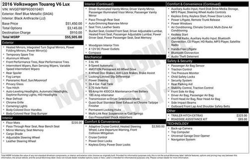 2016 Volkswagen Touareg VR6 Lux
