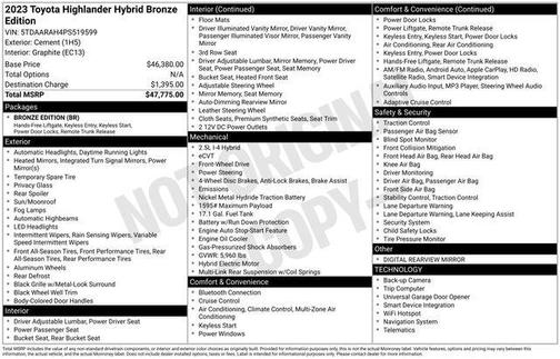 2023 Toyota Highlander Hybrid XLE