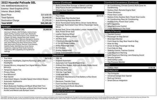 2022 Hyundai PALISADE SEL