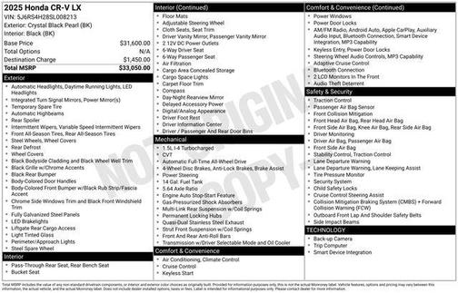 2025 Honda CR-V LX AWD